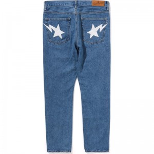 Men Bape Sta Denim Pants Slim Fit Pants Light Indigo USA | VQ1878888