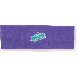 Men Bape Sta Headband Accessories Purple USA | KP6426846