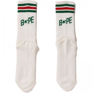 Men Bape Sta Line Socks Socks Green USA | TI2359639