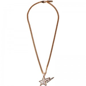 Men Bape Sta Necklace Accessories Gold USA | ME6690860