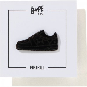 Men Bape Sta Pintrill Pins Accessories Black USA | ID7193813