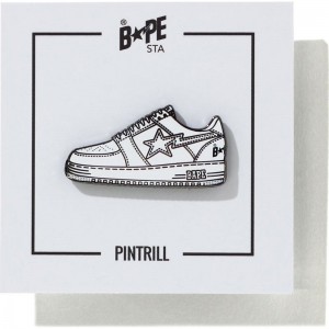 Men Bape Sta Pintrill Pins Accessories White USA | NK5074004