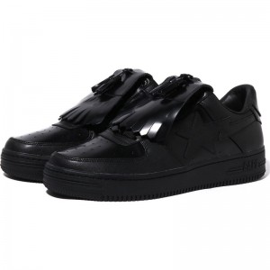 Men Bape Sta™ Quilt Tassel Sneakers Black USA | KW9769179