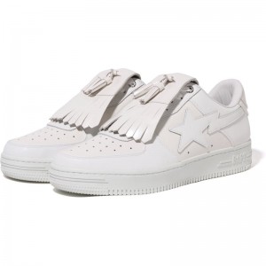 Men Bape Sta™ Quilt Tassel Sneakers White USA | NX6351431