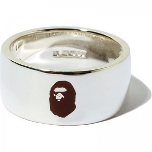 Men Bape Stephen Einhorn Ape Head Ring Men Accessories Silver USA | US3022402