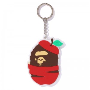 Men Bape Store® New York Big Apple Key Chain Accessories Red USA | HV8467047