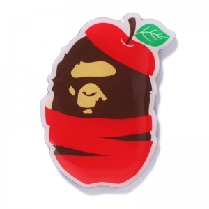 Men Bape Store® New York Big Apple Pins Accessories Red USA | CS9015305