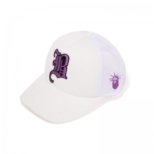 Men Bape Store® Soho 18th Anniv. Mesh Cap Caps White USA | RM2312732