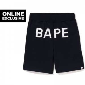 Men Bape Sweat Shorts Bapec Shorts Navy USA | GD8163813