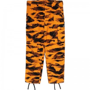 Men Bape Tiger Camo Relaxed Fit Military Pants Pants Orange USA | LC7807087