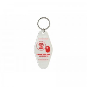 Men Bape Tokyo The Game Room Keychain Accessories White USA | TA5198118