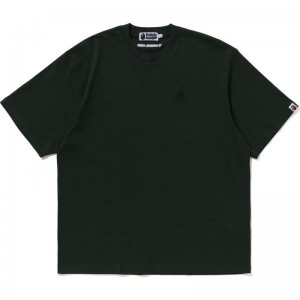 Men Bape Tonal Ape Head One Point Tee Cut And Sewn Green USA | BQ5005005