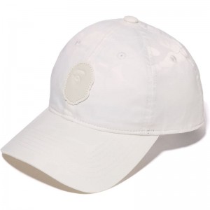 Men Bape Tonal Solid Camo Cap Caps Ivory USA | QK4124814