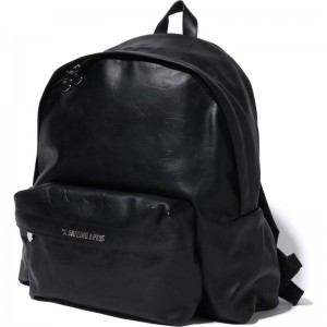 Men Bape Tonal Solid Camo Daypack Bags Black USA | TF7842782