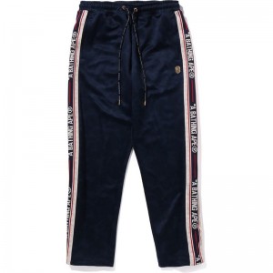 Men Bape Tonal Solid Camo Track Pants Pants Navy USA | IN9256626