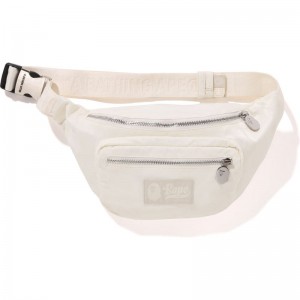 Men Bape Tonal Solid Camo Waist Bag Bags Ivory USA | EA4341131