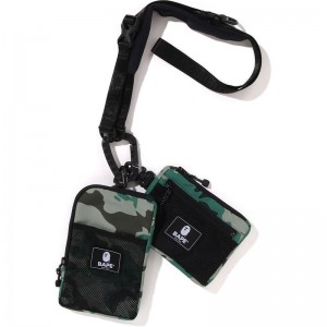 Men Bape Woodland Camo Multi Body Bag Bags Olivedrab USA | CY6483043