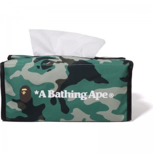 Men Bape Woodland Camo Travel Tissue Case Home Olivedrab USA | VD8043603