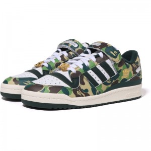 Men Bape X Forum 84 Low Abc Camo Sneakers Green USA | IN4835885