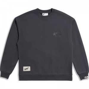 Men Bape X Highsnobiety Crewneck Sweatshirts Grey USA | TI0207227