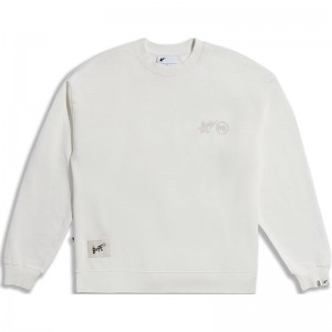 Men Bape X Highsnobiety Crewneck Sweatshirts White USA | AW5608368