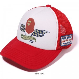 Men Bape X Hot Wheels Mesh Cap Caps Red USA | HL9018408