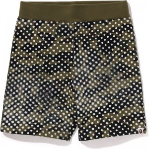 Men Bape X Joshua Vides Sweat Shorts Shorts Green USA | XA2396436