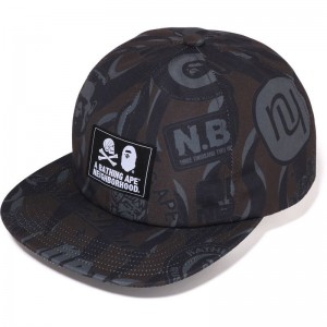 Men Bape X Neighbourhood Cap Caps Black USA | UO7636166