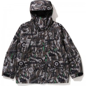 Men Bape X Neighbourhood Snowboard Jacket Jackets Green USA | OY2832082