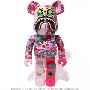 Men Bape X Steven Harrington Shark Be@rbrick 1000% Figure Pink USA | ZO8261921