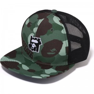 Men Bape X Undefeated Mesh Cap Caps Green USA | WA7697667