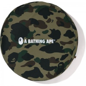 Women Bape 1st Camo A Bathing Ape Circle Fluffy Beads Cushion Home Green USA | ID1013003