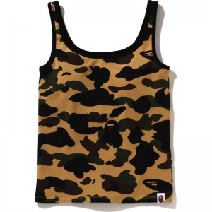 Women Bape 1st Camo Bratop Underwear Yellow USA | CI3940090