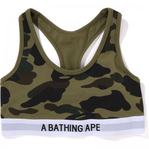 Women Bape 1st Camo Sport Bra Underwear Green USA | UA3050700