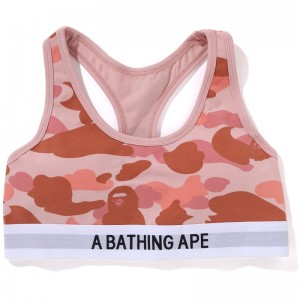 Women Bape 1st Camo Sport Bra Underwear Pink USA | GZ5725075