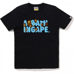 Women Bape A Bathing Ape Milo Tee T Shirts Black USA | XK2893883