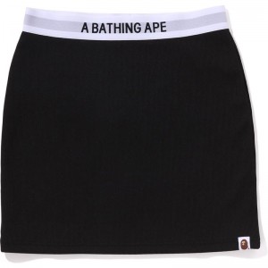 Women Bape A Bathing Ape Skirt Dress Black USA | NU1699169