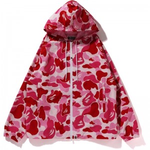 Women Bape Abc Camo Hoodie Jacket Hoodie Pink USA | PZ6941191