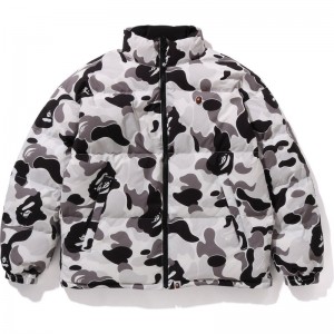 Women Bape Abc Camo Reversible Down Jacket Relaxed Jackets Grey USA | QO9912292