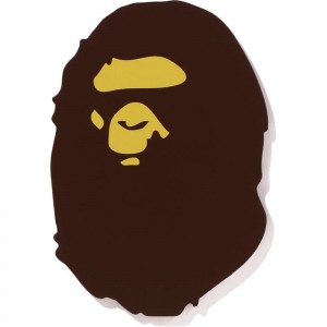 Women Bape Ape Head Coaster Home Brown USA | HT8831781