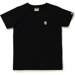 Women Bape Ape Head One Point Tee #2 T Shirts Black USA | XX2309939