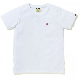 Women Bape Ape Head One Point Tee #2 T Shirts White USA | MK5385035