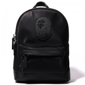 Women Bape Ape Head Patch Mini Daypack Bags Sax USA | FT7357137