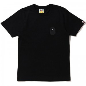 Women Bape Ape Head Sta Eye Tee T Shirts Black USA | CK3568358