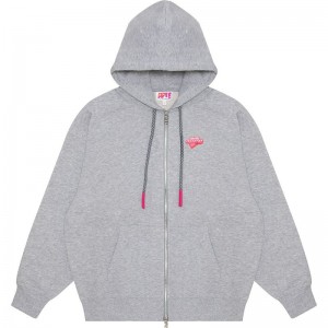 Women Bape Apee Hoodie Oversized Jacket Hoodie Grey USA | OW9996396