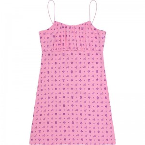 Women Bape Apee Pattern Dress Dress Pink USA | QB2909399