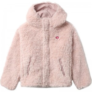 Women Bape Apee Sherpa Hoodie Jacket Hoodie Pink USA | VL0829189