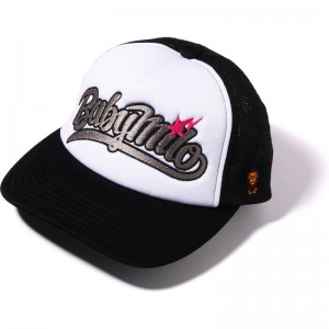 Women Bape Baby Milo Embroidery Mesh Cap Caps Black USA | IQ2631661