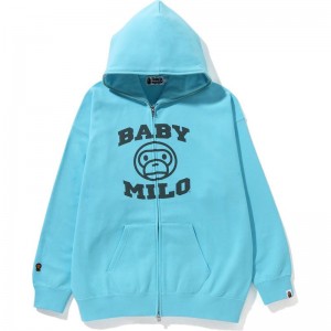 Women Bape Baby Milo Oversized Full Zip Hoodie Hoodie Pink USA | GU4755675