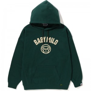 Women Bape Baby Milo Oversized Pullover Hoodie Hoodie Olivedrab USA | ED6487547